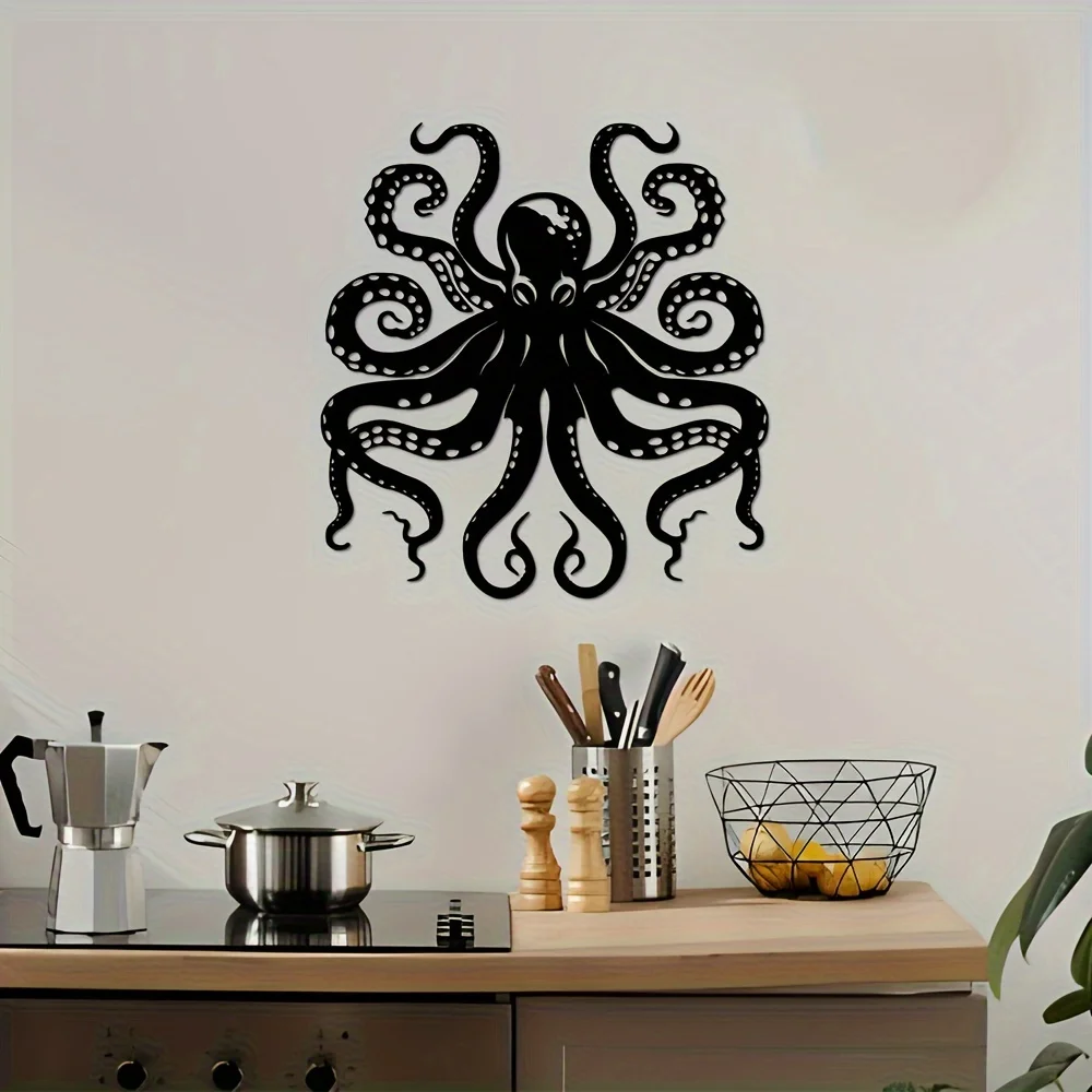 【2D Flat】Metal Octopus Wall De - Home Decor Garden Ideas 评论和价格