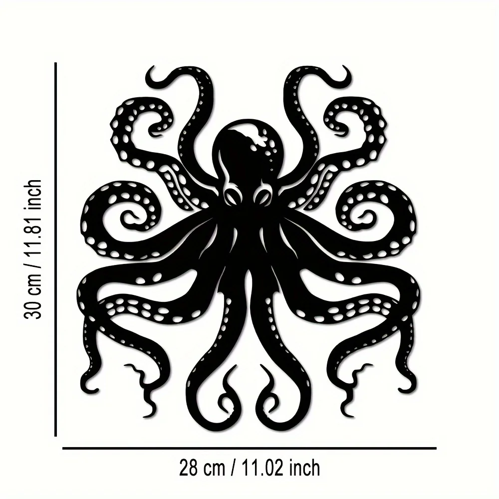 【2D Flat】Metal Octopus Wall De - Home Decor Garden Ideas 评论和价格