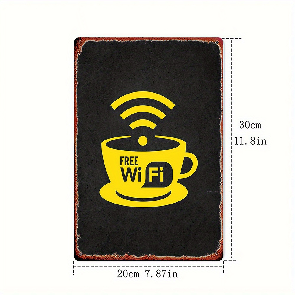 2D Vintage Metal Sign, WiFi Zo - Home Decor Garden Ideas 评论和价格