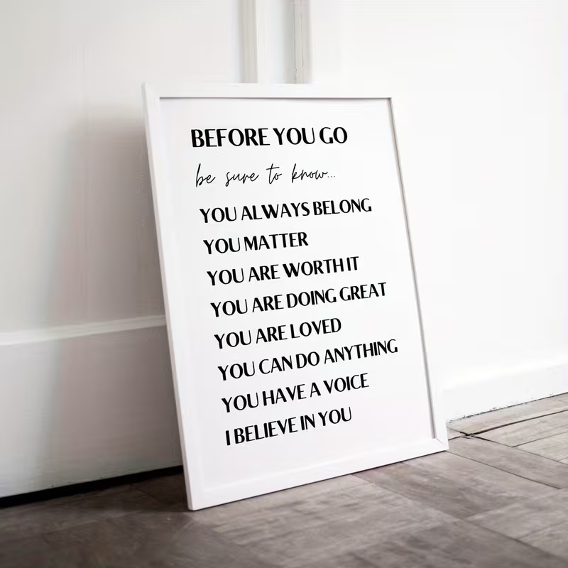 Modern Before You Go Inspirati - Home Decor Quotes 评论和价格