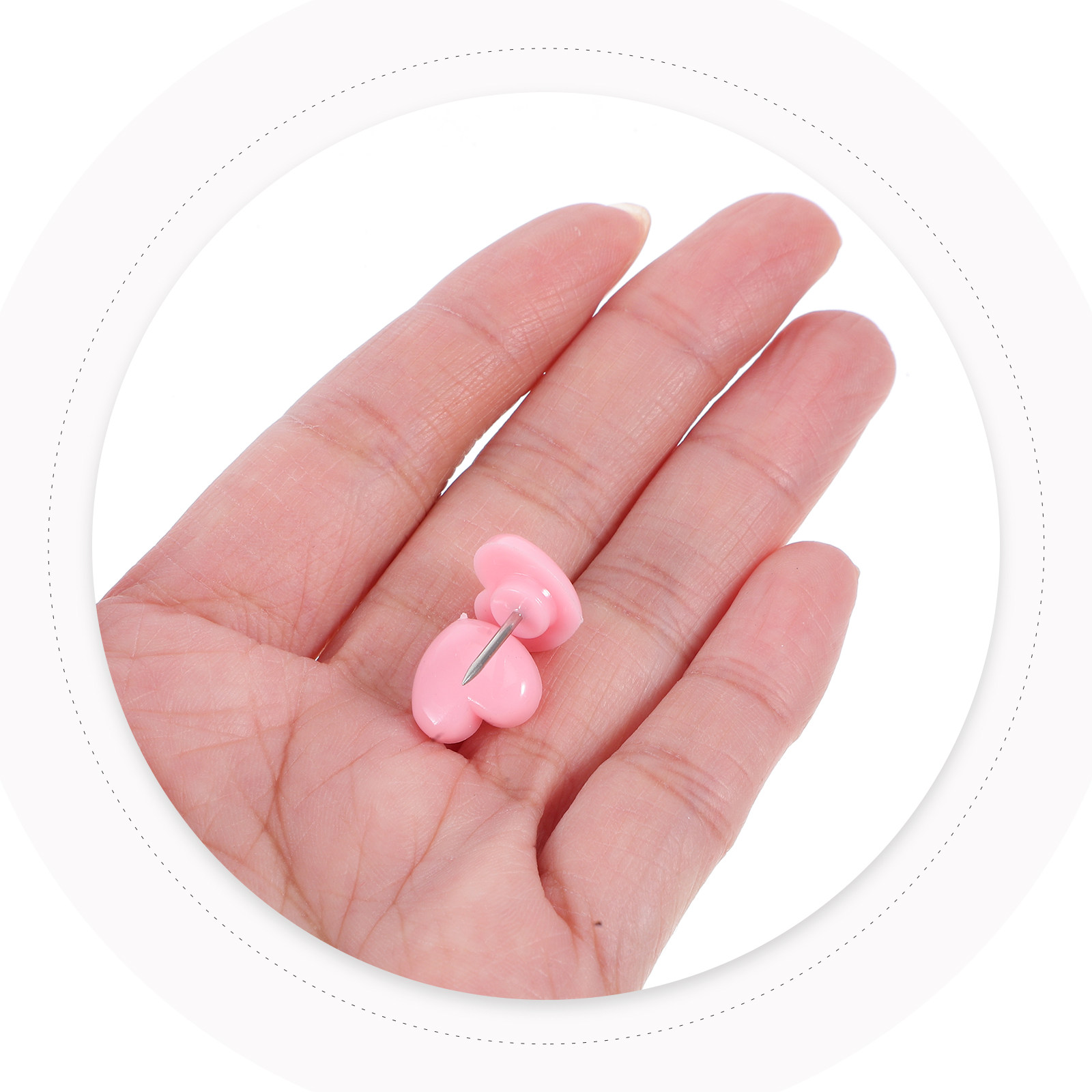 50Pcs Heart Thumbtacks Cute Pu - Home Decor Locations 评论和价格