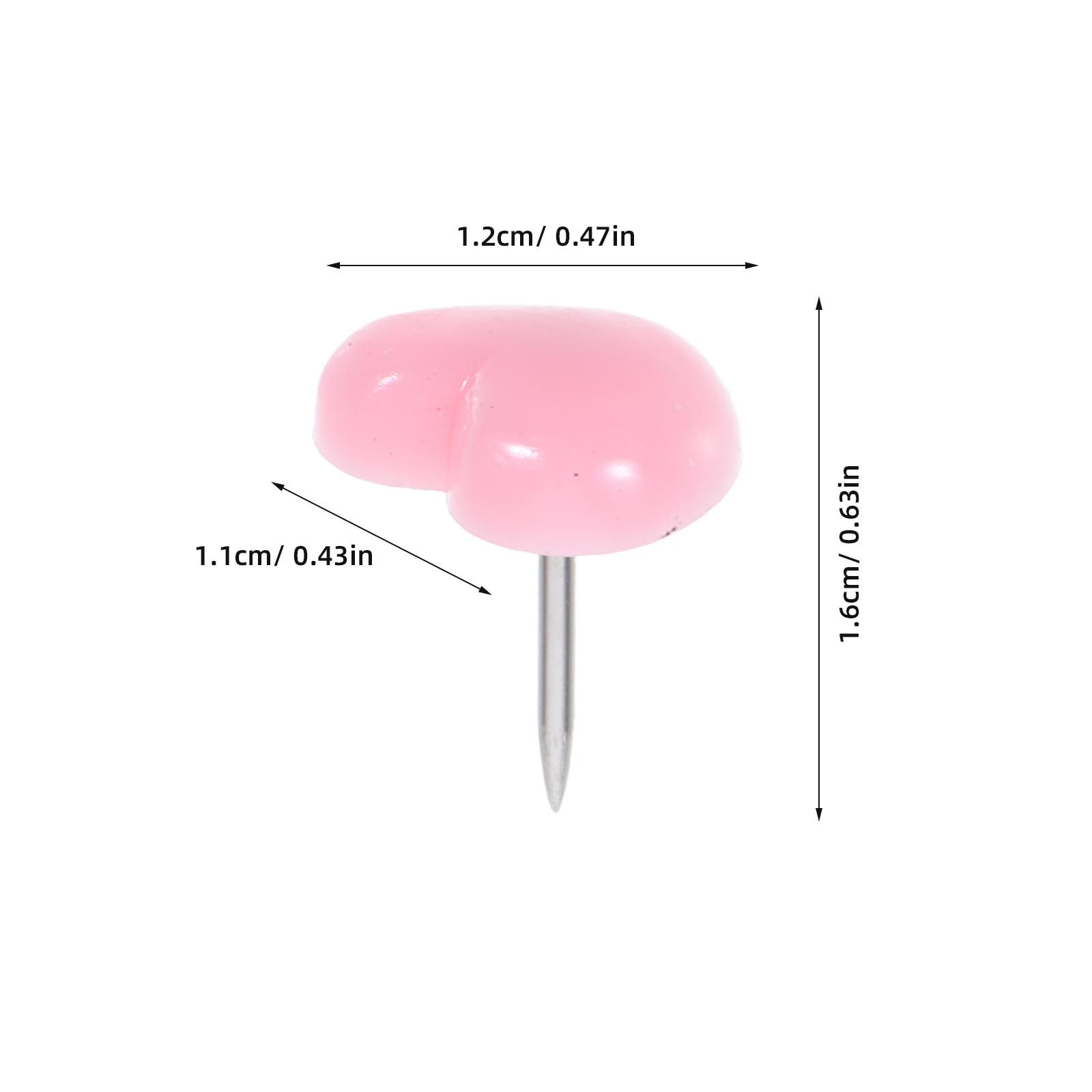 50Pcs Heart Thumbtacks Cute Pu - Home Decor Locations 评论和价格