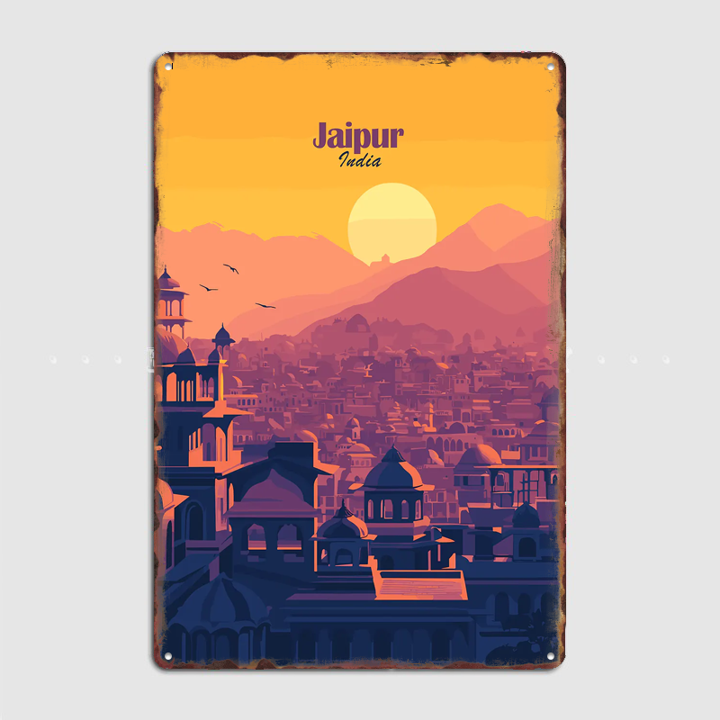 Jaipur Cityscape Sunset Travel - Home Decor Jaipur 评论和价格