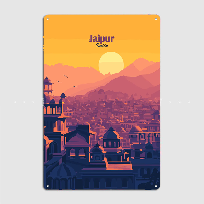Jaipur Cityscape Sunset Travel - Home Decor Jaipur 评论和价格