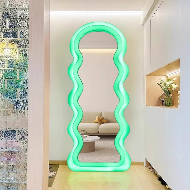 Korean Style Light Mirror Wavy - Home Decor Minimalist Style 评论和价格