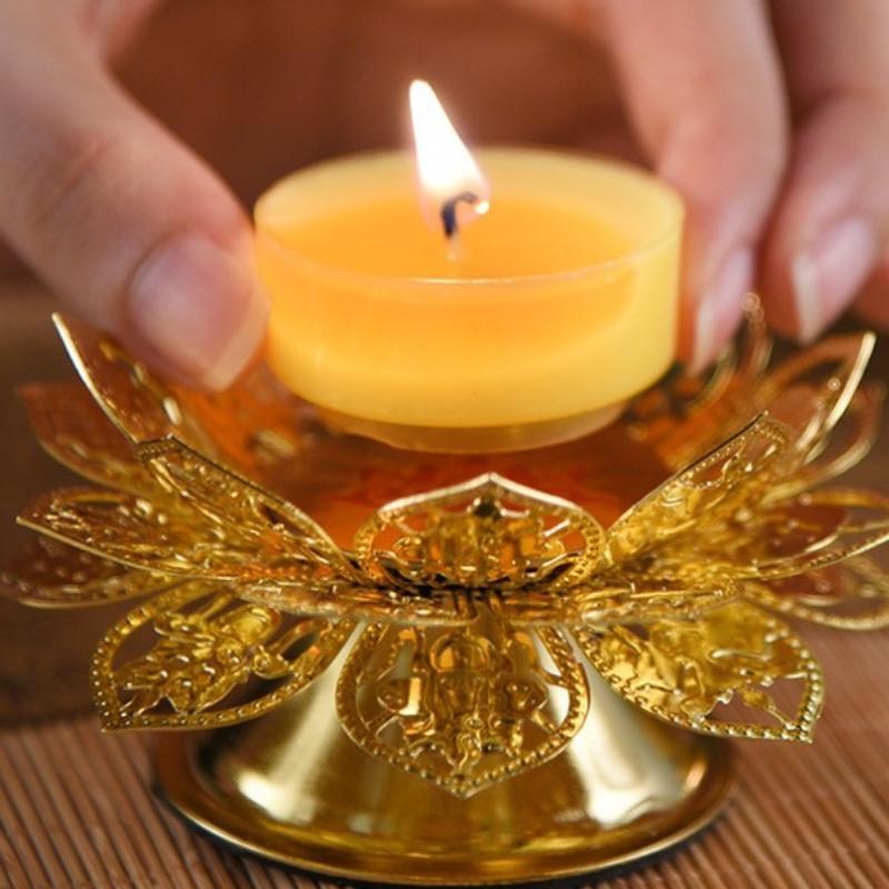 Tea Light Holder Gold Lotus De - Home Decor Gold 评论和价格