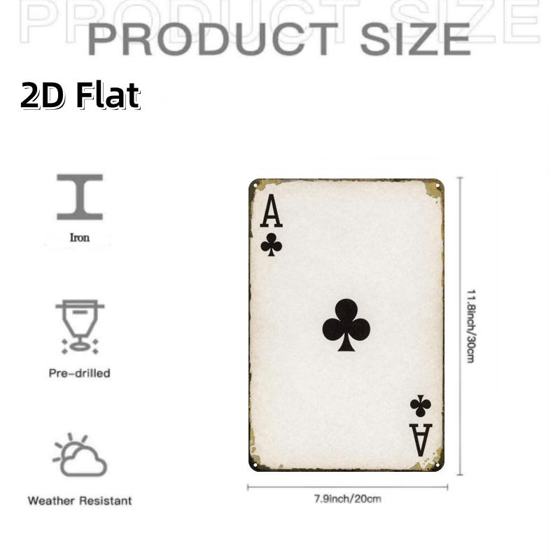 2D Metal Sign Black Spade A Ca - Home Decor Minimalist Style 评论和价格