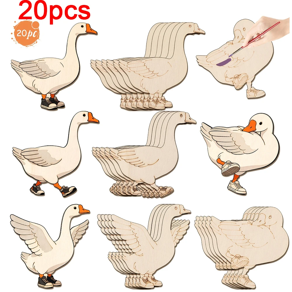 20pcs Unfinished Wooden Craft  - Home Decor Painting 评论和价格