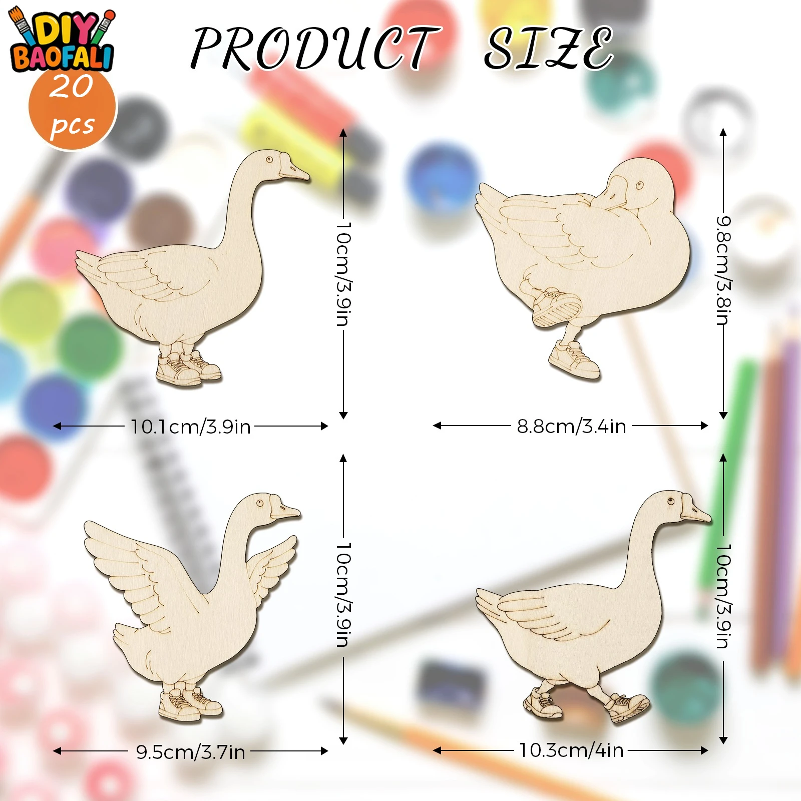 20pcs Unfinished Wooden Craft  - Home Decor Painting 评论和价格