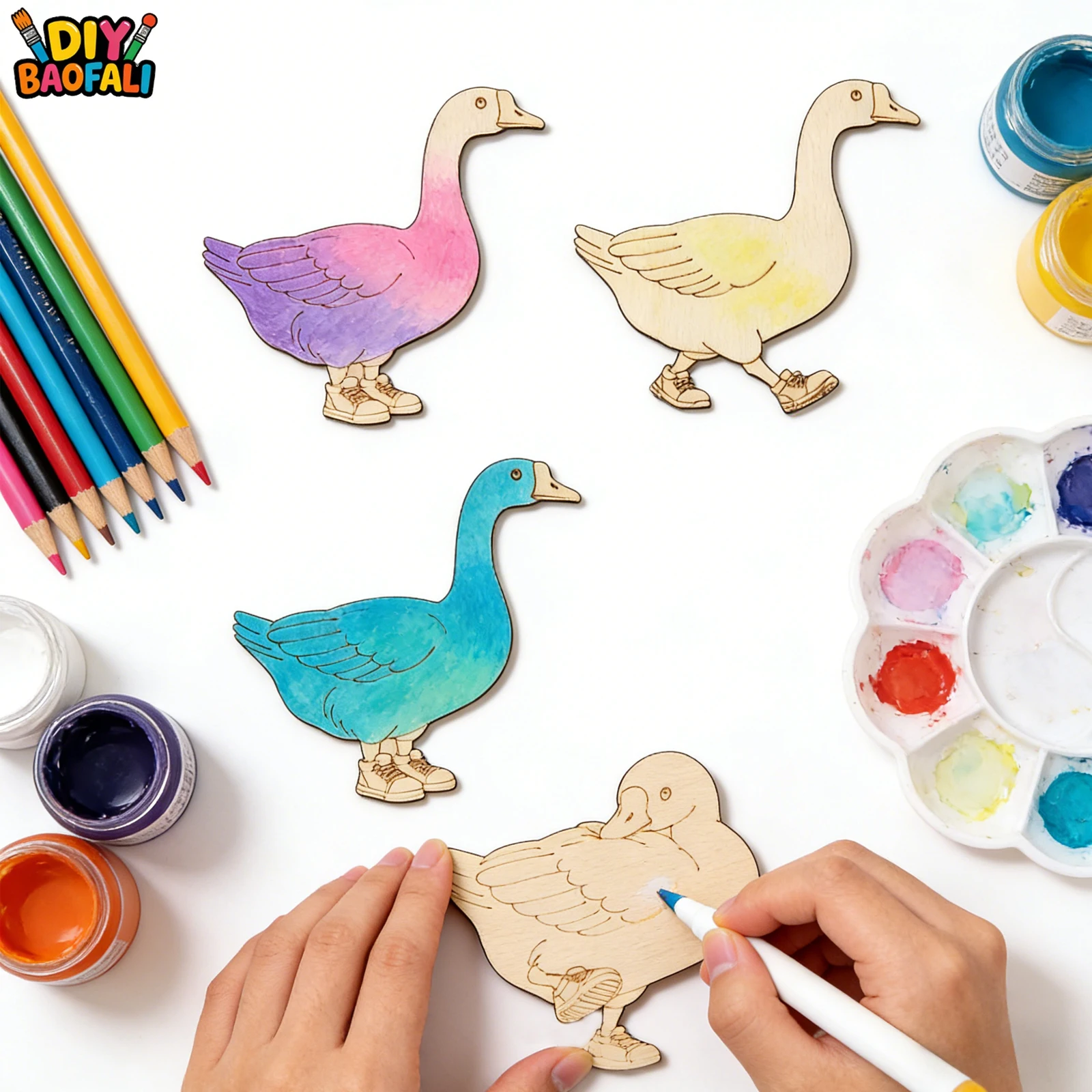 20pcs Unfinished Wooden Craft  - Home Decor Painting 评论和价格